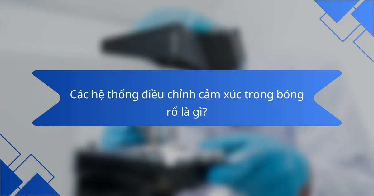 Các hệ thống điều chỉnh cảm xúc trong bóng rổ là gì?