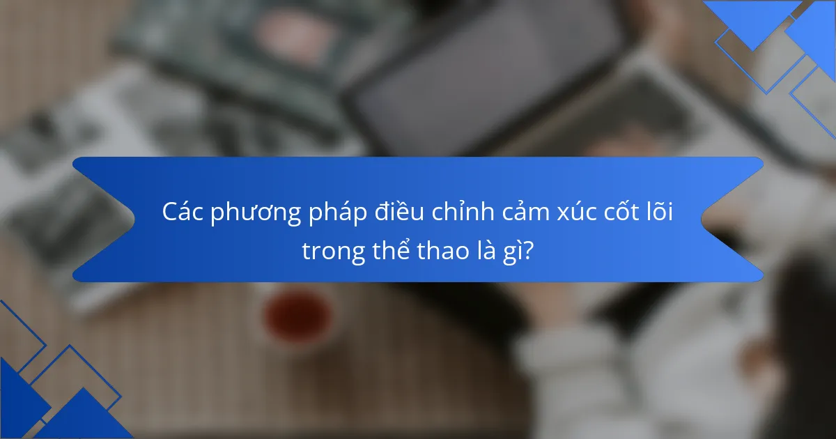 Các phương pháp điều chỉnh cảm xúc cốt lõi trong thể thao là gì?