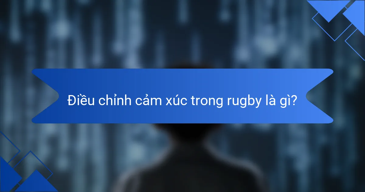 Điều chỉnh cảm xúc trong rugby là gì?