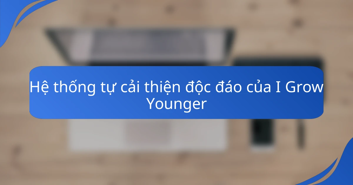 Hệ thống tự cải thiện độc đáo của I Grow Younger