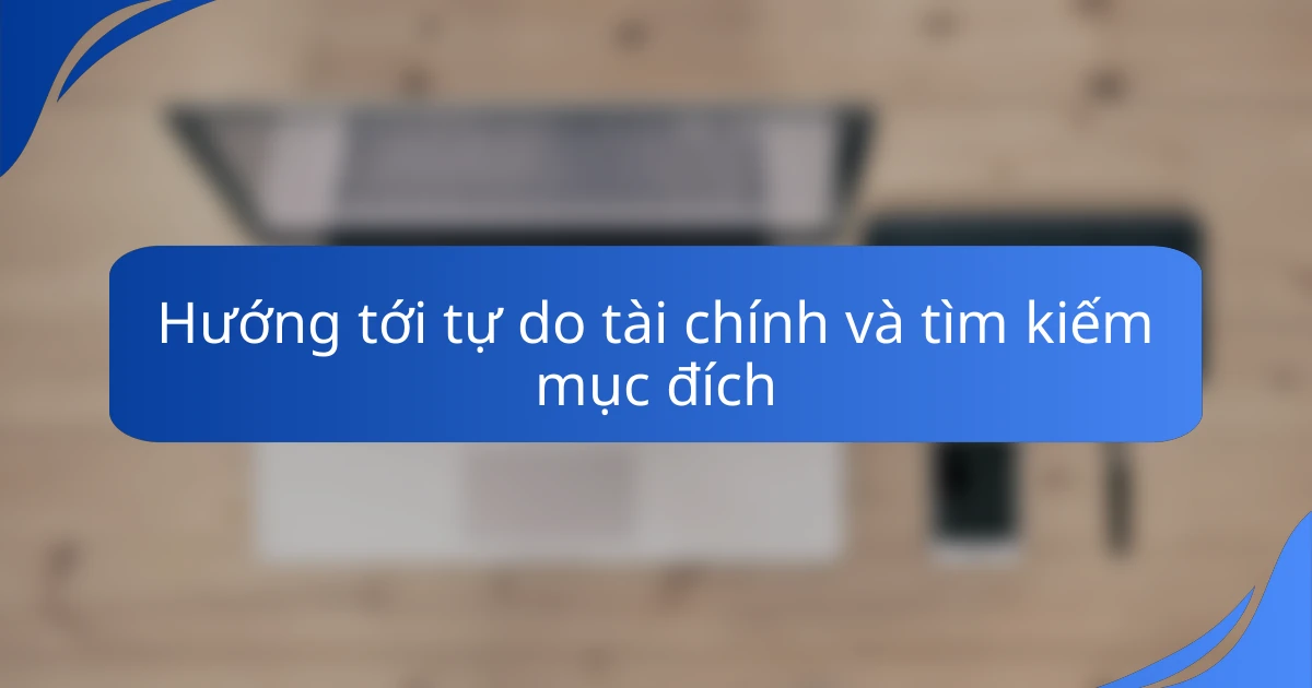 Hướng tới tự do tài chính và tìm kiếm mục đích